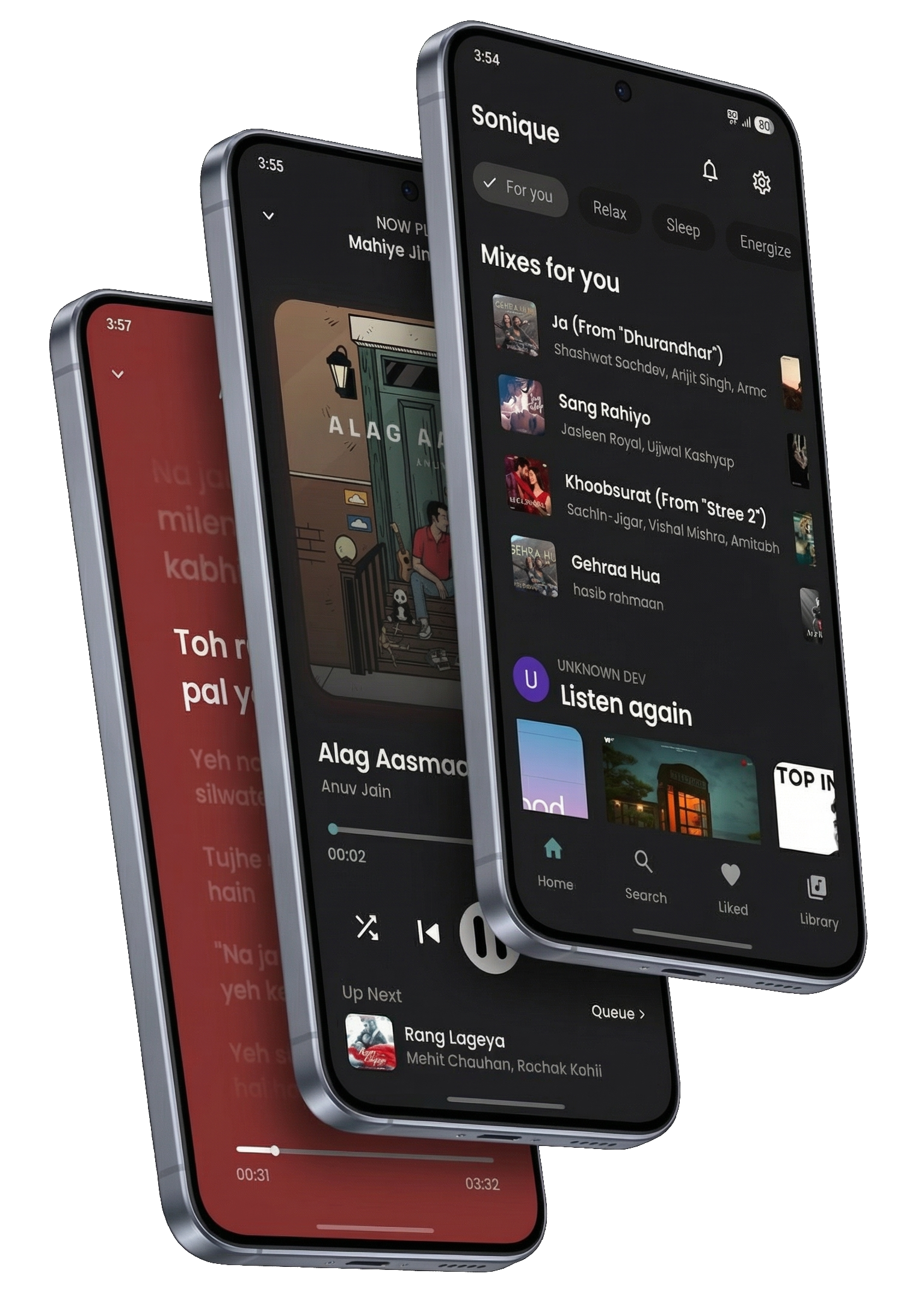Sonique App Interface